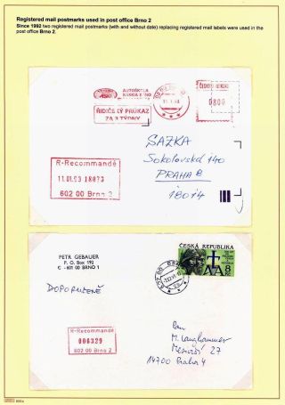 AUTOMATION VON EINGESCHRIEBENE POST IN TSCHECHOSLOWAKEI UND TSCHECHEI – Blatt 14