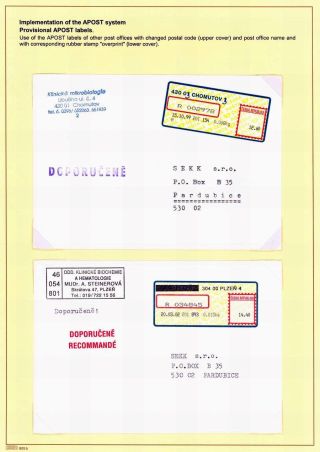 AUTOMATION VON EINGESCHRIEBENE POST IN TSCHECHOSLOWAKEI UND TSCHECHEI – Blatt 35