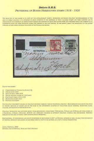 DRŽAVA S.H.S.: PROVIZORIA NA ZNÁMKÁCH BOSNY A HERCEGOVINY 1918-1920 – list 1