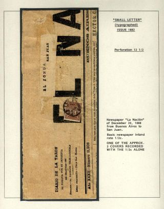 POSTKLASICKÁ VYDÁNÍ ARGENTINY 1867-1890 – list 84