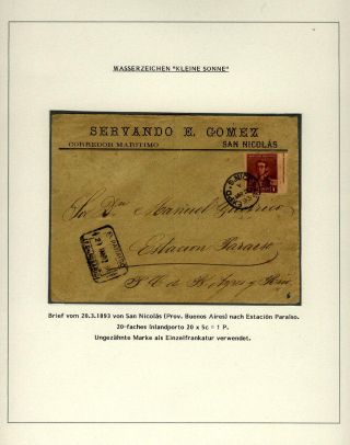 POSTKLASICKÁ VYDÁNÍ ARGENTINY 1867-1890 – list 245