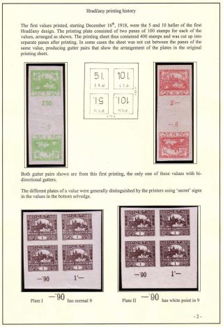 HRADCANY PRINTING HISTORY – sheet 2