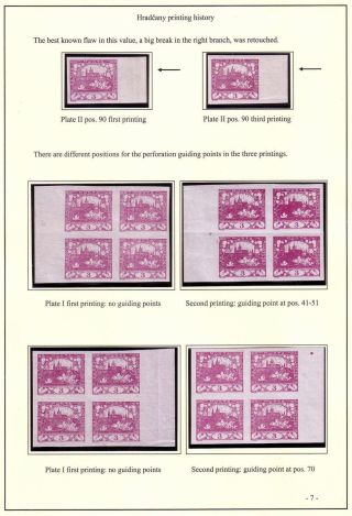 HRADCANY PRINTING HISTORY – sheet 7