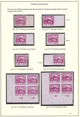 HRADCANY PRINTING HISTORY – sheet 8