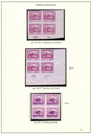 HRADCANY PRINTING HISTORY – sheet 9