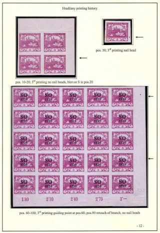 HRADCANY PRINTING HISTORY – sheet 12