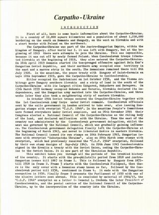 PODKARPATSKÁ RUS – list 1