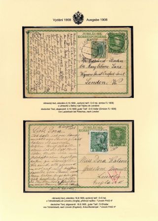 AUSTRIAN JUBILEE STATIONERY CARDS, ISSUE 1908, 1914 – sheet 26