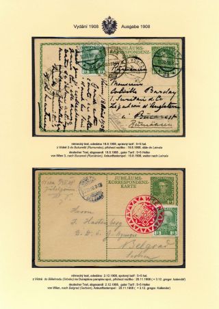 AUSTRIAN JUBILEE STATIONERY CARDS, ISSUE 1908, 1914 – sheet 27