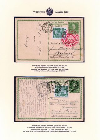 AUSTRIAN JUBILEE STATIONERY CARDS, ISSUE 1908, 1914 – sheet 28