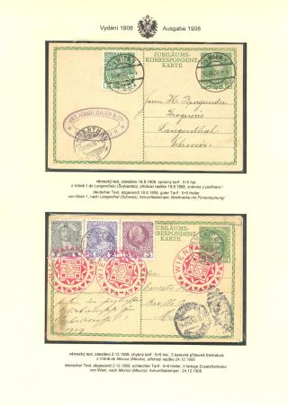 AUSTRIAN JUBILEE STATIONERY CARDS, ISSUE 1908, 1914 – sheet 30