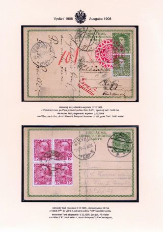 AUSTRIAN JUBILEE STATIONERY CARDS, ISSUE 1908, 1914 – sheet 35
