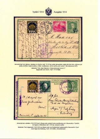 AUSTRIAN JUBILEE STATIONERY CARDS, ISSUE 1908, 1914 – sheet 67
