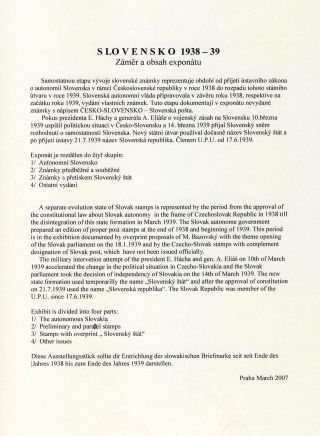 SLOVENSKO 1938-39 – list 1