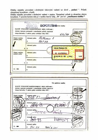 SLUŽEBNÍ OBÁLKA PRO POSTUPNÉ VPISOVANÍ ADRES – list 4