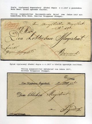 AUSTRIAN SILESIA – POSTAL HISTORY 1785-1900 – sheet 3