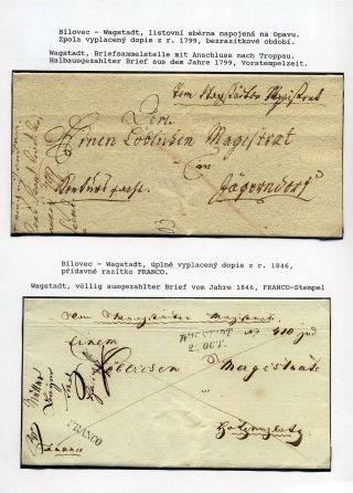 AUSTRIAN SILESIA – POSTAL HISTORY 1785-1900 – sheet 6