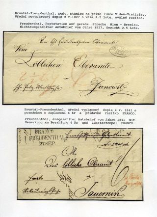 AUSTRIAN SILESIA – POSTAL HISTORY 1785-1900 – sheet 15