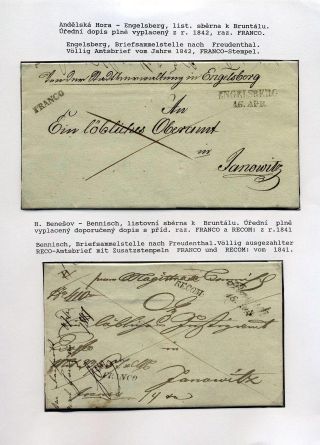 AUSTRIAN SILESIA – POSTAL HISTORY 1785-1900 – sheet 16