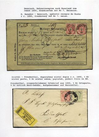 AUSTRIAN SILESIA – POSTAL HISTORY 1785-1900 – sheet 65