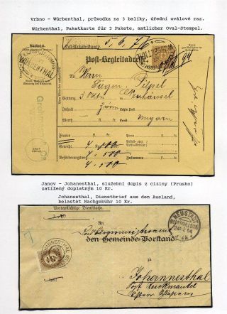 AUSTRIAN SILESIA – POSTAL HISTORY 1785-1900 – sheet 70