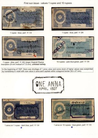 STEUERMARKEN DES INDISCHEN FÜRSTENSTAAT VALA – Blatt 3