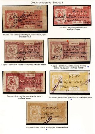 STEUERMARKEN DES INDISCHEN FÜRSTENSTAAT VALA – Blatt 10