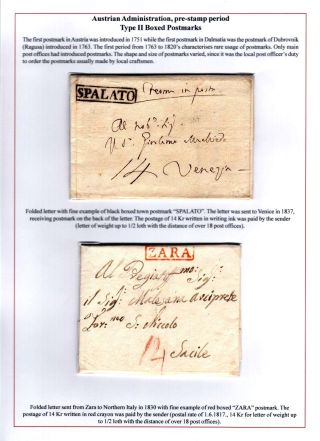 DALMAZIEN: POSTGESCHICHTE 1806-1960 – Blatt 8