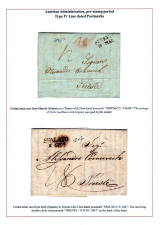 DALMAZIEN: POSTGESCHICHTE 1806-1960 – Blatt 12