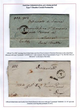 DALMAZIEN: POSTGESCHICHTE 1806-1960 – Blatt 15
