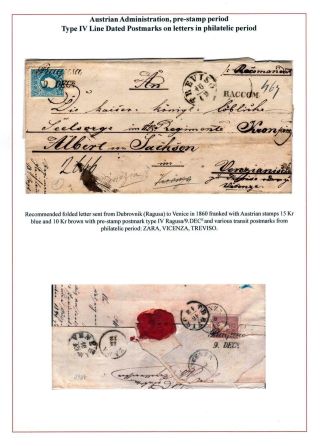 DALMAZIEN: POSTGESCHICHTE 1806-1960 – Blatt 16
