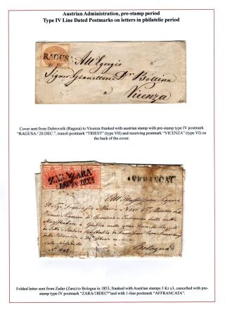 DALMAZIEN: POSTGESCHICHTE 1806-1960 – Blatt 17