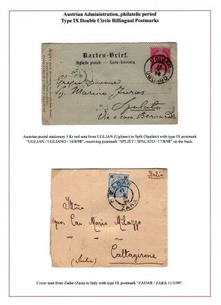 DALMAZIEN: POSTGESCHICHTE 1806-1960 – Blatt 22