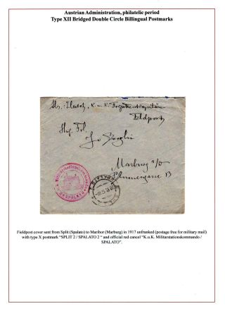 DALMAZIEN: POSTGESCHICHTE 1806-1960 – Blatt 23