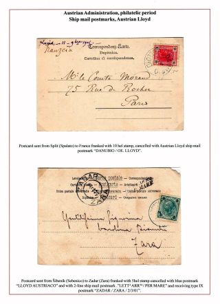 DALMAZIEN: POSTGESCHICHTE 1806-1960 – Blatt 28