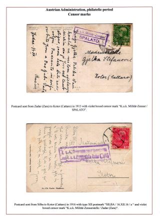 DALMAZIEN: POSTGESCHICHTE 1806-1960 – Blatt 29