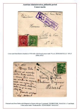 DALMAZIEN: POSTGESCHICHTE 1806-1960 – Blatt 30