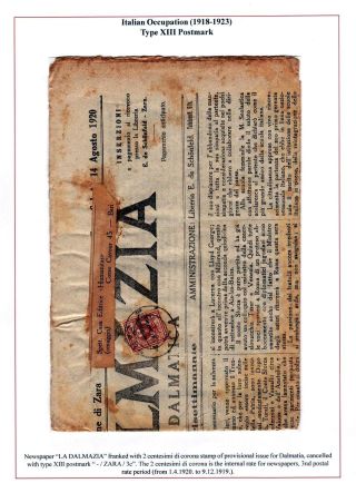 DALMAZIEN: POSTGESCHICHTE 1806-1960 – Blatt 34