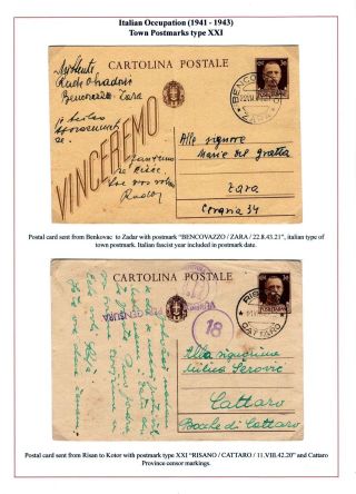 DALMAZIEN: POSTGESCHICHTE 1806-1960 – Blatt 57