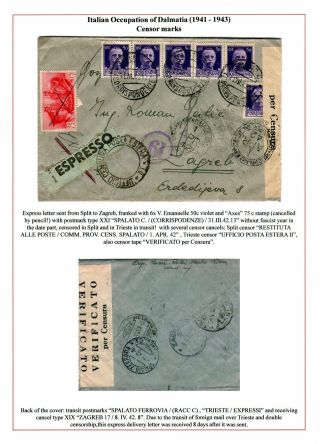 DALMAZIEN: POSTGESCHICHTE 1806-1960 – Blatt 59