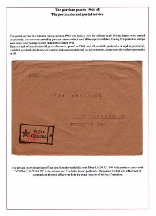 DALMAZIEN: POSTGESCHICHTE 1806-1960 – Blatt 67