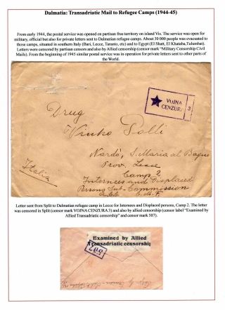 DALMAZIEN: POSTGESCHICHTE 1806-1960 – Blatt 73