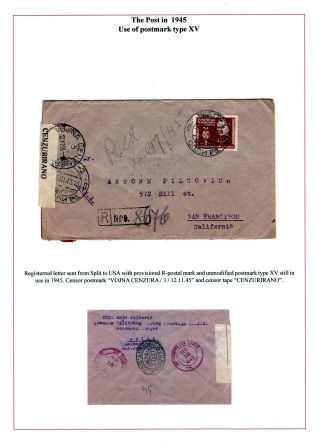 DALMAZIEN: POSTGESCHICHTE 1806-1960 – Blatt 78