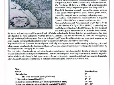 THE POSTAL HISTORY OF DALMATIA (1806-1960)