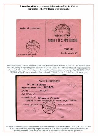 ISTRIEN: POSTGESCHICHTE 1830-1960 – Blatt 10