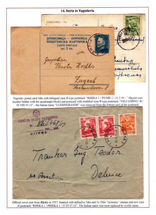 ISTRIEN: POSTGESCHICHTE 1830-1960 – Blatt 16