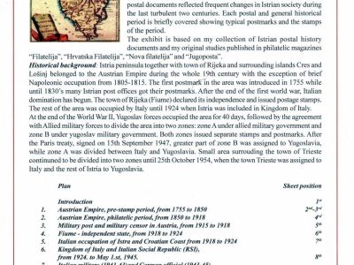 THE POSTAL HISTORY OF ISTRIA (1830-1960)