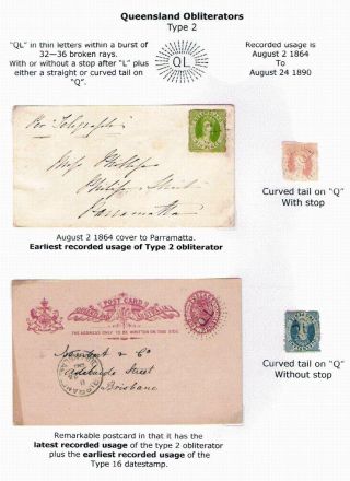 POSTAL HISTORY OF THE BRISBANE GPO 1840`s-1913 – sheet 5