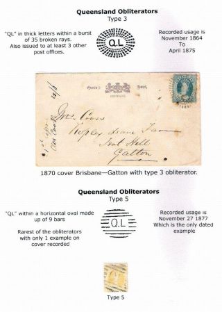 POSTAL HISTORY OF THE BRISBANE GPO 1840`s-1913 – sheet 6