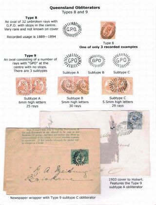 POSTAL HISTORY OF THE BRISBANE GPO 1840`s-1913 – sheet 9
